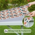 thumbnail image 6 of Light Gray Chicken Rooster Pattern Square Fitted Tablecloth with Elastic Edge,Square Table Cover,Washable Elastic Table Cover for Home Kitchen Party Decor 34"x34", 6 of 6