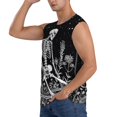 thumbnail image 3 of Fotbe Vintage Black white Plant skull Men's Camiseta sin Mangas Estampada para Hombres, Playera Casual para Gimnasio, Entrenamiento, Playa-3X-Large, 3 of 7
