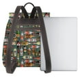 thumbnail image 3 of Yiaed Alcohol Bottles Print Laptop Backpack for Women Slim Computer Bag Work Travel College Backpack Purse Fits 14 Inch Notebook, 3 of 4