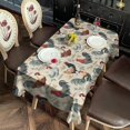 thumbnail image 2 of Beige Chicken Floral Pattern Rectangle Tablecloth 60"x102",Waterproof Polyester Rectangle Table Cloth, Wipeable Spillproof Polyester Tablecloth for Dining, Camping, Indoor and Outdoor, 2 of 6