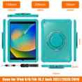 thumbnail image 2 of Nalacover Rugged Case for iPad 9th Gen 2021/8th Gen 2020/7th Gen 2019 10.2" Tablet Case with Rotatable Stand & Foldable Handle Grip & Shoulder Strap, Heavy Duty Hybrid Shockproof Case - Blue, 2 of 14