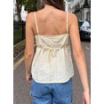thumbnail image 3 of Women's Eyelet Embroidery Tank Top Deep V Neck Spaghetti Strap Cami Tops Summer Tops, 3 of 6