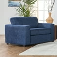 thumbnail image 6 of New Classic Furniture Kylo Polyester Fabric Cuddle Chair in Blue, 6 of 9