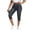 Gray, variant on Women's High Waisted Printed Pants Elastic Waist Pull On Trousers Faux Denim Look Jeggings with Pockets for Casual Daily Wear Travel Office