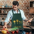 thumbnail image 4 of Fashionable And Cute Cooking Apron Decorated With Kitchen Utensil Graphics And "Cooking" Text, Dirt Resistant For Kitchen Cooking Baking And Clean-Up Tasks, Unisex Adjustable, 4 of 6