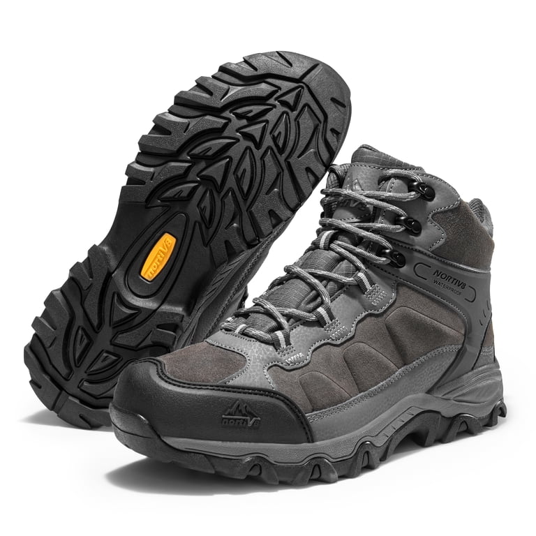NORTIV 8 Men\'s Hiking Boots Mid Trekking Mountaineering Shoes Dark Grey NORTIV 8 Men main image 4