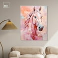 thumbnail image 3 of Pink Horse Canvas Peach Boho Wall Art by Art Remedy, White Frame, 36" x 45", 3 of 7