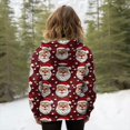 thumbnail image 4 of Women Lined Plush Sweat Jacket With Hood Autumn Winter Warm Hooded Jacket Loose Coat Pockets Large Sizes Hoodie Sweatshirt, 4 of 7
