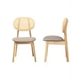 thumbnail image 3 of Baxton Studio Darrion Mid-Century Modern Grey Fabric and Natural Oak Finished Wood 2-Piece Dining Chair Set, 3 of 7