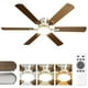 thumbnail image 1 of Ventilador de techo Hisummer 132 cm con luz y control remoto de 6 aspas y 6 velocidades, 1 of 9