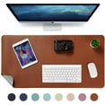 thumbnail image 1 of Table Pad, Desk Pad, 90 * 45cm Pu Leather Table Pad, Laptop Table Pad, Double-Sided (Brown / Gray), 1 of 5