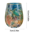 thumbnail image 3 of Sea Turtle Stemless Wine Glass, 17oz Coastal Drinkware - Hand-Blown Glass Tumbler, Unique Sea Beach Themed Gift - Birthday & Housewarming Decor (1PC), 3 of 8