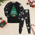thumbnail image 2 of enyan Little Gi'rl Christmas Pajamas Christmas Holiday Season Sing Along Sleep Pajama Set Black,2-3 Years, 2 of 6
