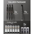 thumbnail image 5 of Nicpro 3Pcs 0.7mm Metal Mechanical Pencils Set, with 6 Tube HB Lead Refills, 3 Eraser, 6 Replaceable Eraser, Come with Case, 5 of 7