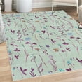 thumbnail image 1 of Floral Decorative Rug, Spring Season Themed Watercolors Painting of Herbs Flowers Botany Garden Art, Quality Carpet for Bedroom Dorm and Living Room, 6 Sizes, Pale Blue, by Ambesonne, 1 of 4