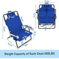 thumbnail image 3 of VibrantEcho Portable Folding Chair, Foldable Patio Chaise Lounge Chair for Outdoor with Detachable Pocket, Beach Chairs for Adults Heavy Duty for Beach, Camping and Pool, Blue, 3 of 17