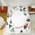 thumbnail image 5 of jejeloiu Cartoon Christmas Tree Bed Sheets,Merry Christmas Tree King Sheets,Red White Black Sheet Set For Children,Super Cozy Room Decor,4-Piece, 5 of 7