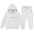 thumbnail image 4 of Byoo Teen Girls Outfits Letter Print Long Sleeve Hoodie Sweatpants Soft Casual Sweatsuit, 4 of 4
