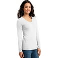 thumbnail image 4 of District Women's Juniors Long Sleece Concert V-Neck Tee, 4 of 4