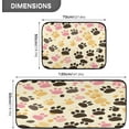thumbnail image 3 of Colorful Dog Paw Anti Fatigue Mats for Kitchen Floor,Set of 2 Non Skid Washable Waterproof Anti Kitchen Floor Mats for Kitchen Office Laundry Room Bathroom (19"x27"+19"x47") Home Decor, 3 of 7