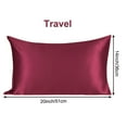 thumbnail image 6 of Unique Bargains Silk Pillowcase for Hair 1Pcs Burgundy Travel, 6 of 8