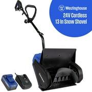 Open Box Westinghouse WSnow13S 24V Cordless Snow Shovel 13 Inch Kit, 24V 4Ah Battery, 2.2A Fast Charger, Electric Snow Shovel with 20ft Throwing Distance, Plows 300lbs/min