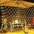 thumbnail image 3 of Guirlandes Lumineuses Solaires à DEL, Rideaux en Maille, Convenant à la Décoration de Cour Intérieure et Extérieure, Mariage et Vacances, 3 of 11
