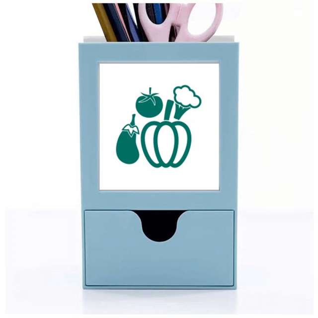 Berenjena de calabaza Tarjeta de clip de pluma del gestor de suministros de oficina
