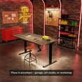 thumbnail image 5 of Mount-It! Hand Crank Sit-Stand Desk with Tabletop, Oak, Ergonomic, 5 of 9