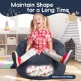 thumbnail image 6 of Fulsmile 2.5Ft Bean Bag Chair for Kids with Memory Foam Filling, Kid Cozy Plush Chair Detachable Soft Cover for Bedroom Living Room Play Room, Plush Dark Gray, 6 of 8