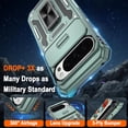 thumbnail image 4 of HZXC-for Google Pixel 9 Case/Pixel 9 Pro Case with [2 Pack] HD Screen Protector + Slide Camera Cover, 360° Rotation Ring Kickstand [Military Grade] Shockproof Protective Phone Case, Alpine Green, 4 of 4