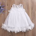 thumbnail image 4 of Robe Princesse d'Été pour Bébé en Tulle Sans Manches à Col Rond avec Fleurs 3D, 4 of 7
