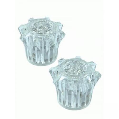 Danco 88889 Faucet Handle, Acrylic, For: Universal Two Handle Kitchen and Lavatory Faucets - pack of 2
