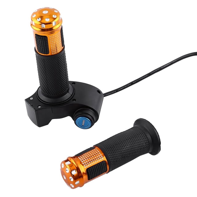 Health Gear Pu?os giratorios del Acelerador, pu?os del Acelerador del Manillar de la Bicicleta eléctrica de 22 mm con manija de Pantalla LED y Golpe de Llave(Oro) manillar del pu?o Spptty no