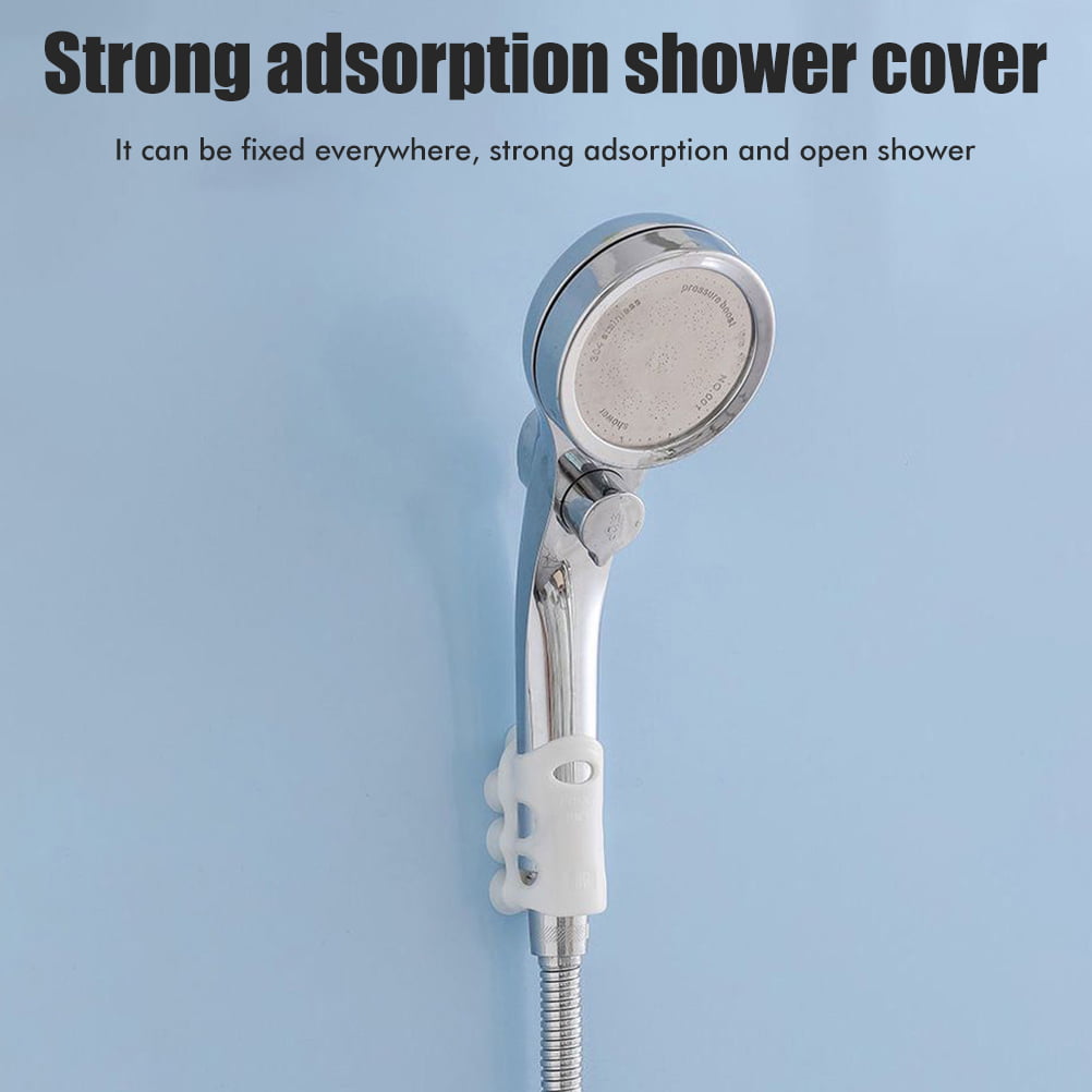 Reusable Silicone Shower Head Holder Durable Suction Bathroom Punch-free F2V4 