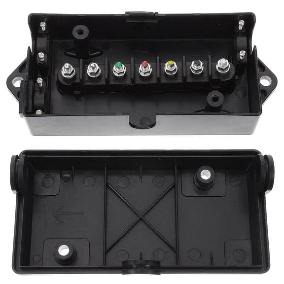 BRIGHTFUFU 1Pack Plastic Trailer Junction Box 7-Way Exterior Outlet Box for Rv Connection