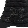 thumbnail image 5 of Kiibsot Women Winter Warm Knit Beanie Hat Crochet Visor Brim Cap with Sequined Flower Accent, 5 of 7