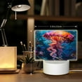 thumbnail image 6 of Hirioo Colorful Jellyfish Abstract for Rectangular Acrylic with Night Light Best Gifts for Lover Girl Mom, Valentine's Day Anniversary Birthday Wedding Present, 6 of 9