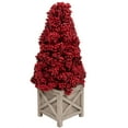 thumbnail image 3 of Allstate Floral 2 FT Red Berry Cone Potted Christmas Topiary, 3 of 5