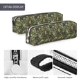 thumbnail image 4 of Cauagu Green Skulls Print Leather Pencil Pen Case - Stationery Bag Portable Stationery Bag Big Capacity Pencil Pouch Cosmetic Organizer Bag for Men & Women, 4 of 7