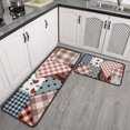thumbnail image 2 of Pioneer Flower Floral Print Pattern Kitchen Rugs Sets Of 2,Anti Fatigue Kitchen Mat Rugs Non Slip Washable,Decorative Kitchen Floor Mats for Kitchen,Sink,Laundry,17"X30"+17"X47", 2 of 7