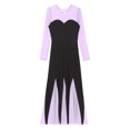 thumbnail image 6 of Sxiwei Womens Sea Witch Long Sleeve Sweetheart Maxi Dress Halloween Mermaid Cosplay Costumes Black XXL, 6 of 8