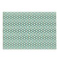 thumbnail image 1 of Geometric Cutting Board, Seventies Nostalgic Repeating Symmetric Mathematical Forms Design, Decorative Tempered Glass Cutting and Serving Board, Large Size, Orange White Teal, by Ambesonne, 1 of 1