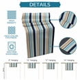 thumbnail image 6 of Khaki Striped Table Runner 36 Inches, Navy Blue Farmhouse Stripes Modern Abstract Art Bed Runner Dresser Scarves Tabletop for Indoor Outdoor Parties/Ceremony/Banquet, 13"x 36", 6 of 8