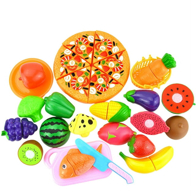 Children's Play-house Girl's Simulation Kitchen Cooking Kitchenware Girl's Fruit Chicing Toy SetXICEN