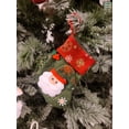 thumbnail image 6 of Christmas Joy, Set of 4, 3D Christmas Theme Stockings Gift & Candy Bag & Tableware Holder Ornament Animated Santa Reindeer Snowman Dog, Snowflake, Set of 4, 6 of 11