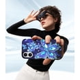 thumbnail image 3 of Meshine for iPhone 16 Case,Glow in The Dark Butterfly Slim Fit Protective Anti Scratch Phone Cover for Women Girls,Blue, 3 of 7