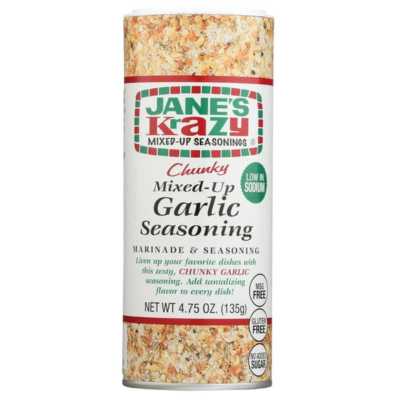 Jane’S Krazy Seasonings Mixedup Chunky Garlic Seasoning , 4.75 Oz