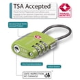 thumbnail image 2 of Fosmon TSA Accepted Cable Luggage Locks, (4 Pack) Re-settable Easy to Read 3 Digit Combination with Alloy Body and Release Button for Travel Bag, Suit Case & Luggage - Black, Green, Red and Blue, 2 of 8