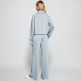 thumbnail image 6 of Pavied Two Piece Sets,Lounge Sets,Women's Comfortable Casual Daily Solid Color Pants Spring And Autumn Set,Matching Sets,Womens Sweatshirt,Tracksuit for Women,Fall Outfits,Light blue XL, 6 of 6